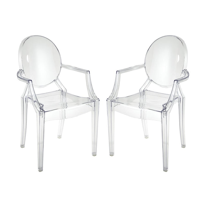 Atlas Lighting Vanish Chair, Set of 2, Clear