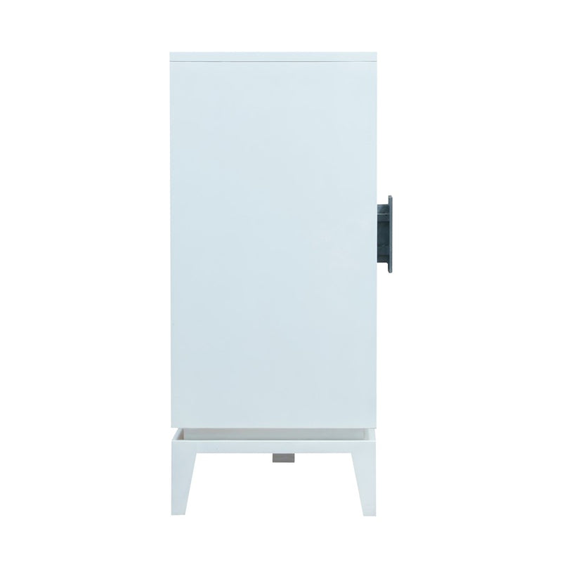Atlas Lighting Asanso 72in 4-Door Credenza | White Wood Composite Modern | Living Room & Dining Room Storage | 72 x 16 x 36 in | Model ST11004-01