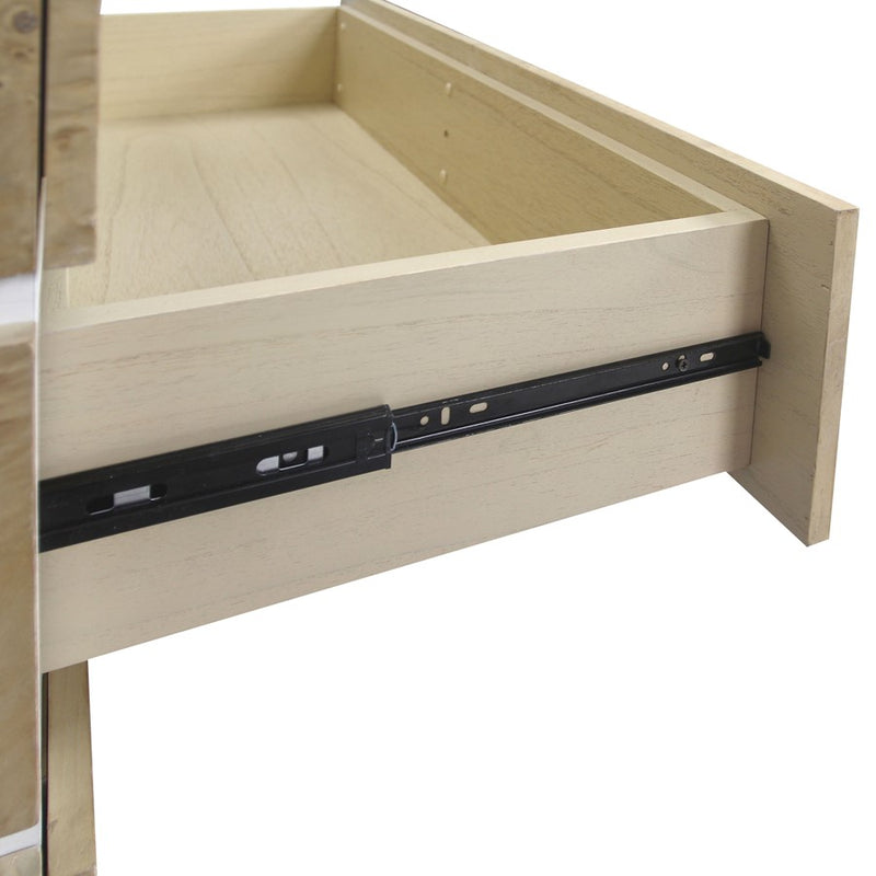 Atlas Lighting Bromo Chest Large | Bleached Burl Wood & White Modern | Bedroom & Living Room Storage | 36in W x 18in D x 34in H | Model ST11013-02