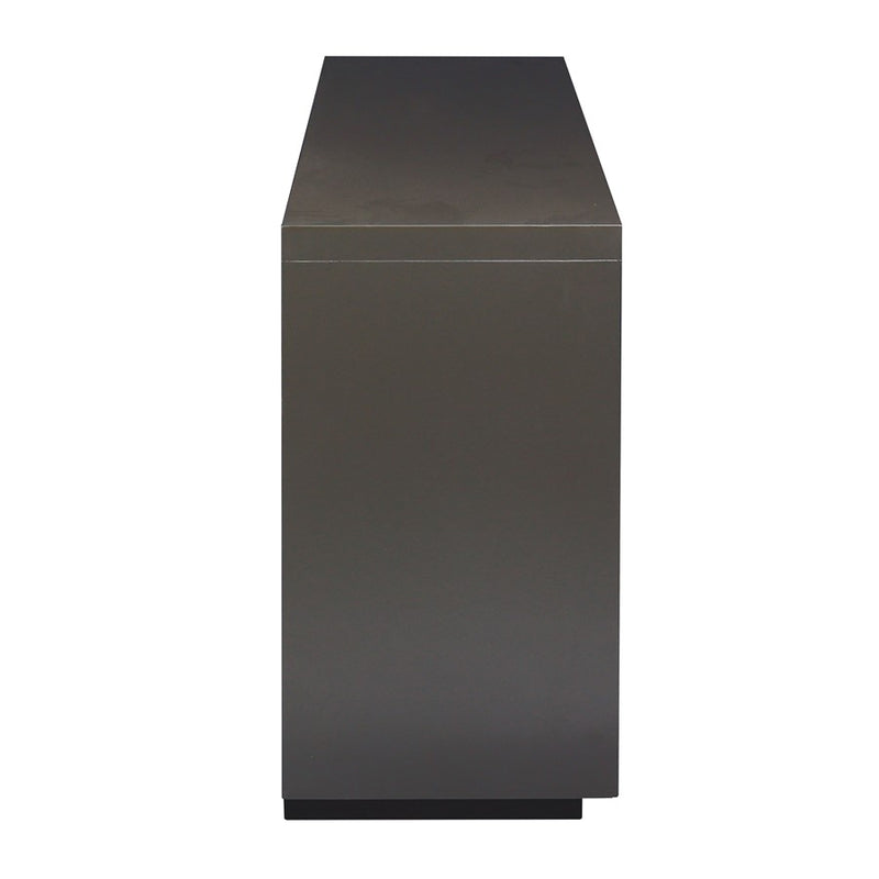 Atlas Lighting Calamar 66in Wood Credenza | Urban Bronze Slatted Doors | Living Room & Dining Room Storage | 66 x 18 x 32 in | Model ST11014-03