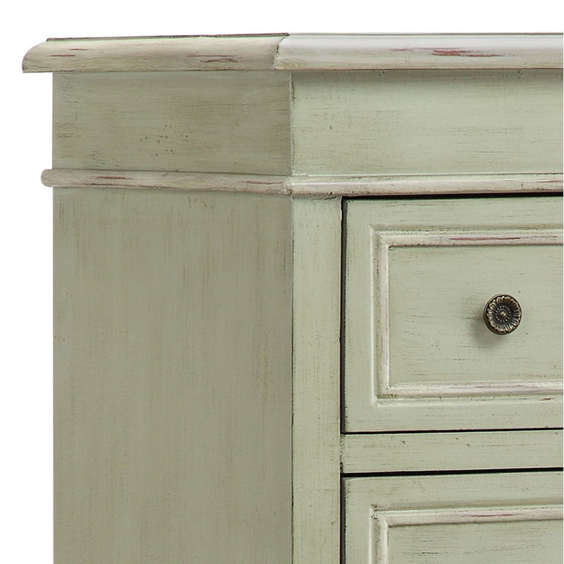 Atlas Lighting Chesapeake 24in Wood Cabinet | Antique Green with Dark Bronze Hardware | Entryway & Living Room Storage | Model ST11016-01