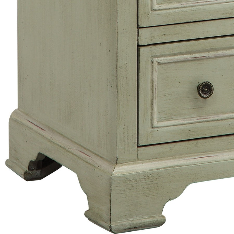 Atlas Lighting Chesapeake 24in Wood Cabinet | Antique Green with Dark Bronze Hardware | Entryway & Living Room Storage | Model ST11016-01
