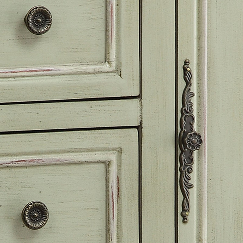 Atlas Lighting Chesapeake 24in Wood Cabinet | Antique Green with Dark Bronze Hardware | Entryway & Living Room Storage | Model ST11016-01