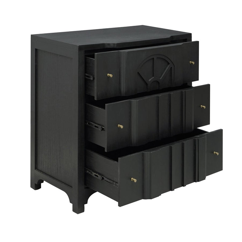 Atlas Lighting Conrad 36in Wood Chest | Kettle Black with Brass Hardware | Bedroom & Entryway Storage | 36 x 18 x 36 in | Model ST11019-01