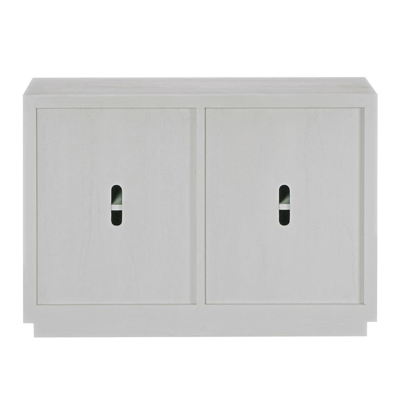 Atlas Lighting Crystal Bay Cabinet 48in | Traditional Graywash Wood with Pale Blue Linen Doors | Living Room & Entryway Storage | Model ST11024-01