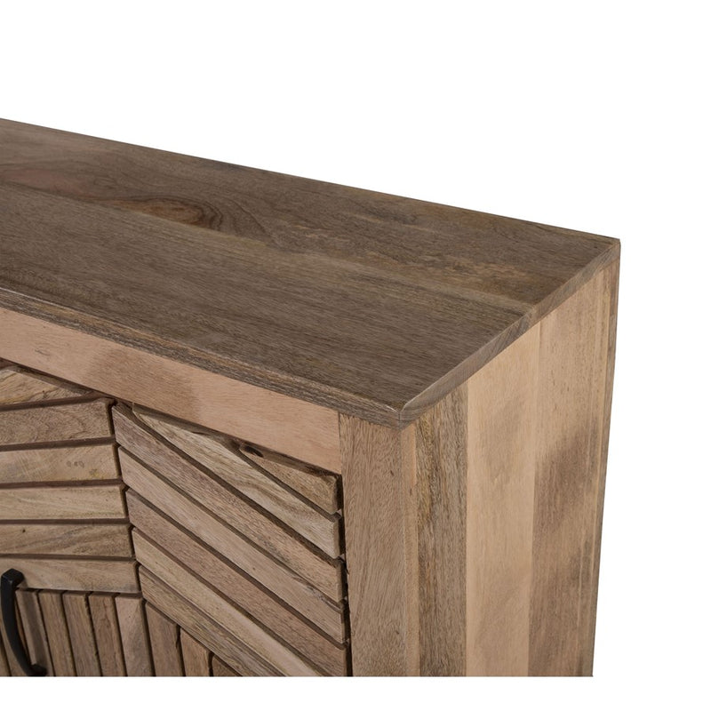 Atlas Lighting Deltaville Cabinet 40in | Traditional Natural Mango Wood with Slatted Doors | Living Room & Entryway Storage | Model ST11026-01