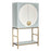 Atlas Lighting Gabe Bar Cabinet, Blue