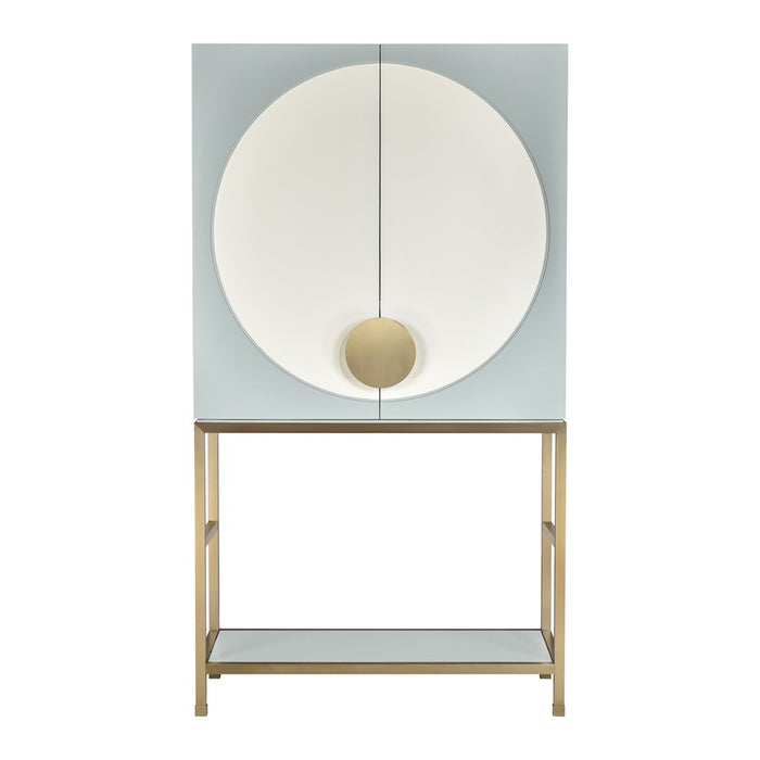 Atlas Lighting Gabe Bar Cabinet, Blue