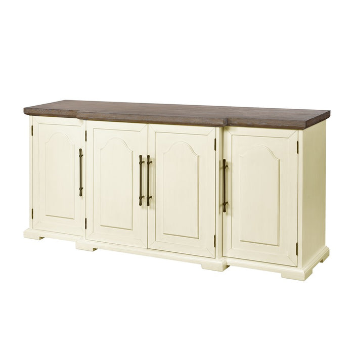 Atlas Lighting Locksmith Credenza, 4 Door Cream
