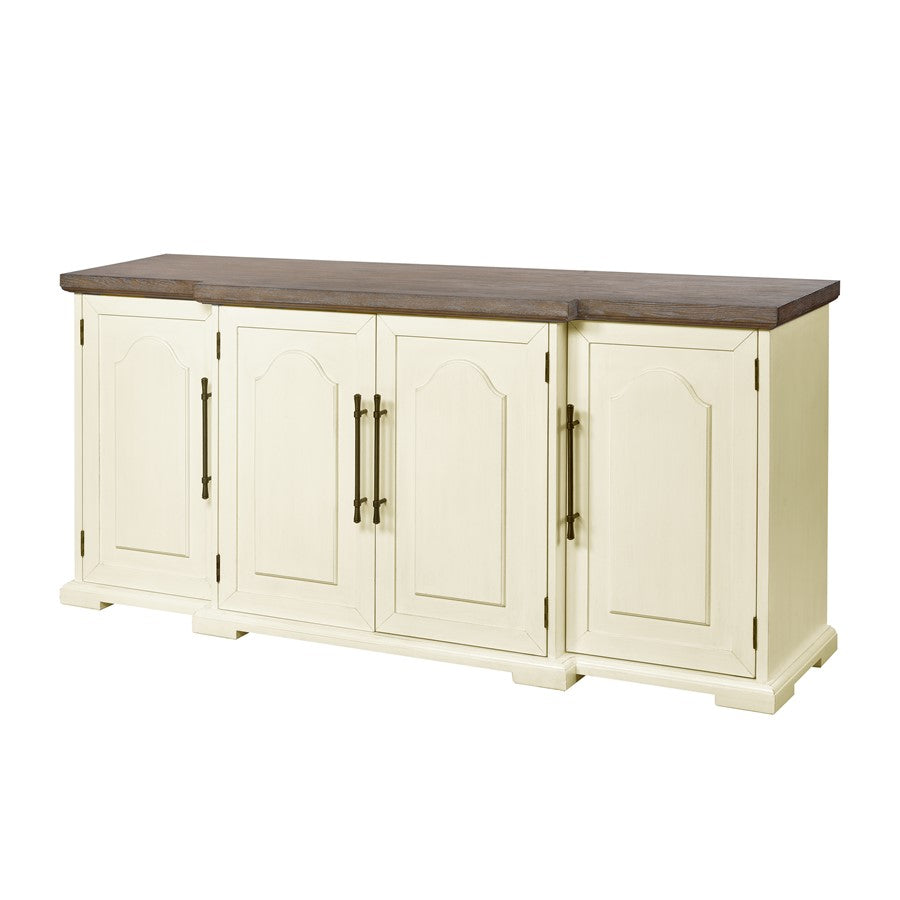 Atlas Lighting Locksmith Credenza, 4 Door Cream