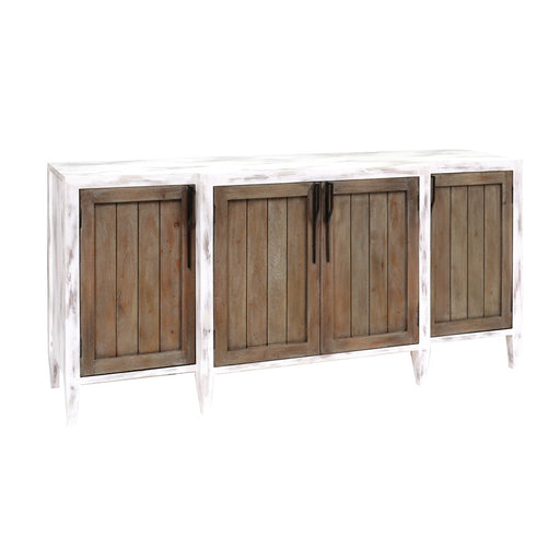 Atlas Lighting Wilder Credenza, 4 Door Weathered Brown