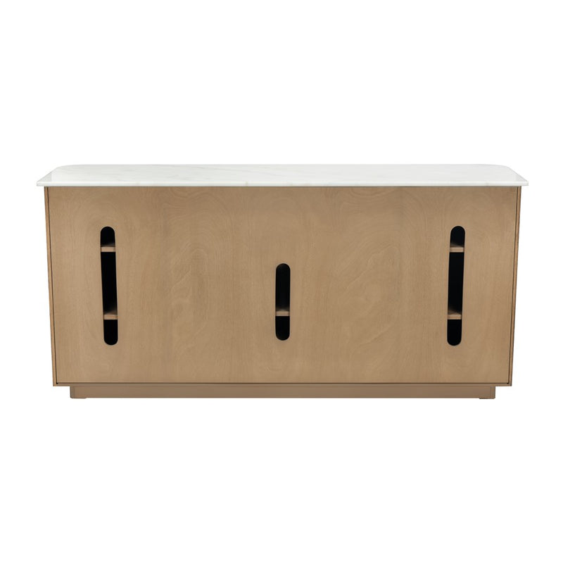 Atlas Lighting Woodside Credenza, Medium Oak