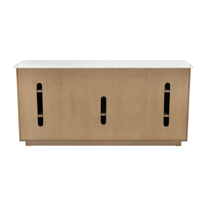 Atlas Lighting Woodside Credenza, Medium Oak