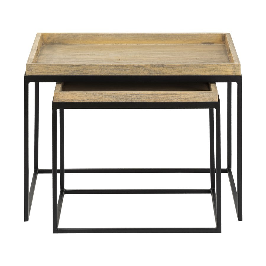 Atlas Lighting Akin Accent Table Set of 2, Black