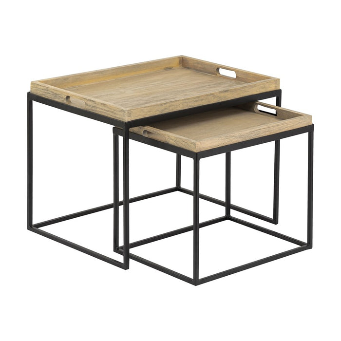Atlas Lighting Akin Accent Table Set of 2, Black