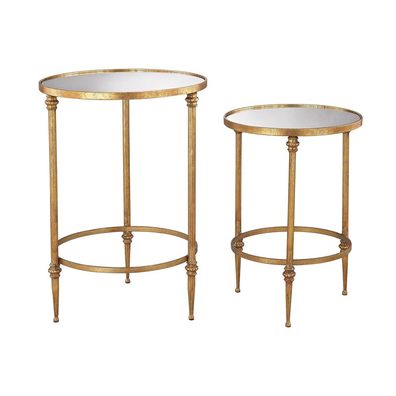 Atlas Lighting Alcazar Accent Table, Set of 2, Antique Gold