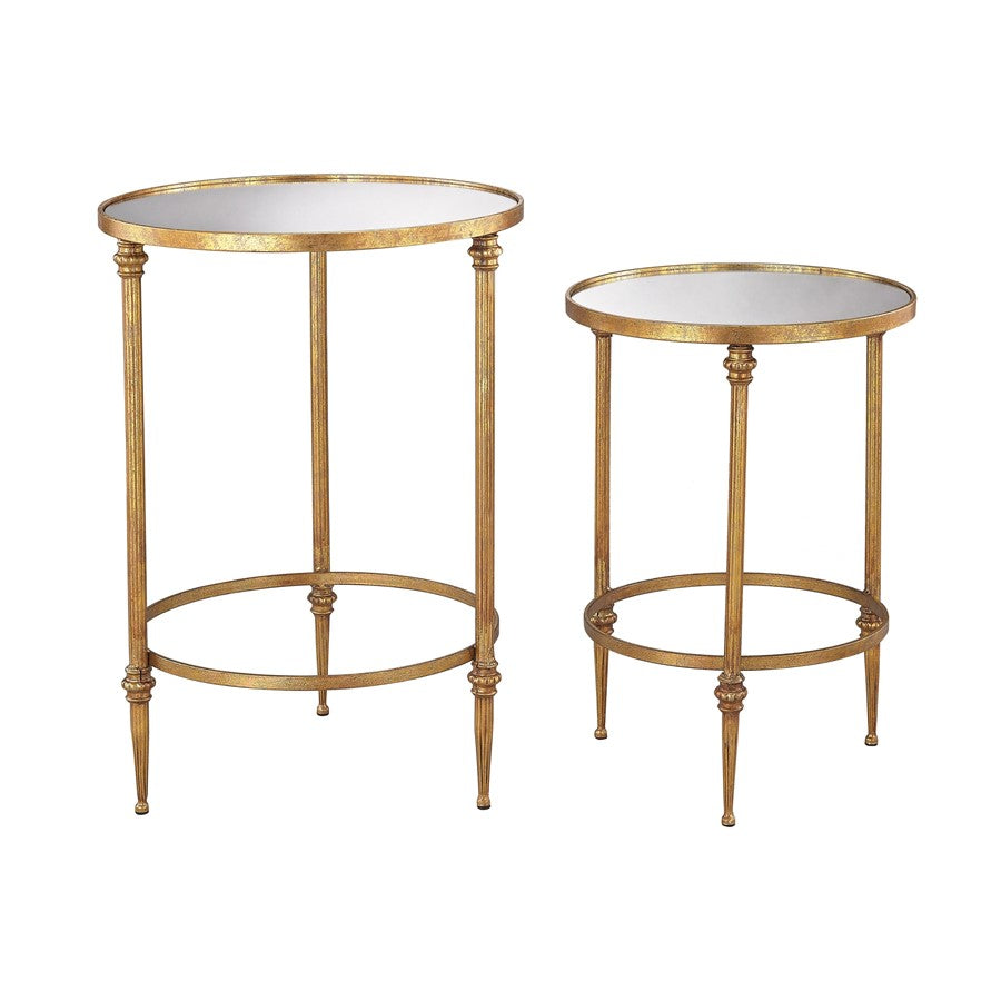 Atlas Lighting Alcazar Accent Table, Set of 2, Antique Gold