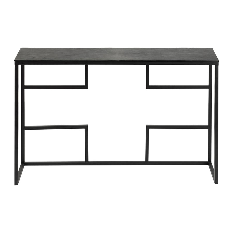 Atlas Lighting Aperio 46in Console Table | Modern Black Iron and Aluminum | Hallway & Living Room | 46 x 11 x 30 in | Model TA11005-01