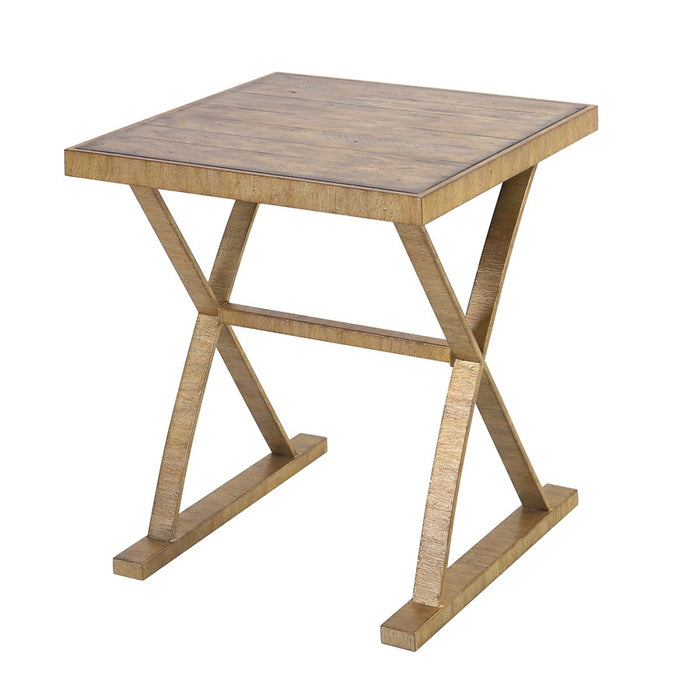 Atlas Lighting Better Ending Accent Table, Aged Gold