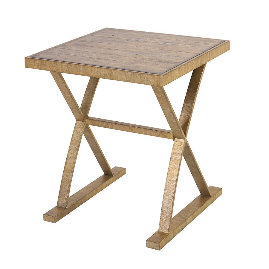 Atlas Lighting Better Ending Accent Table, Aged Gold