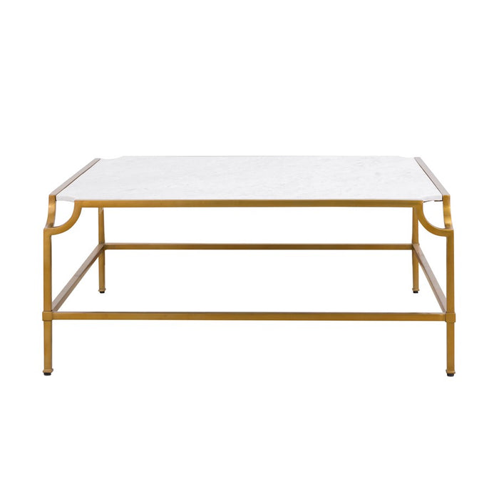 Atlas Lighting Blain Coffee Table, Antique Brass