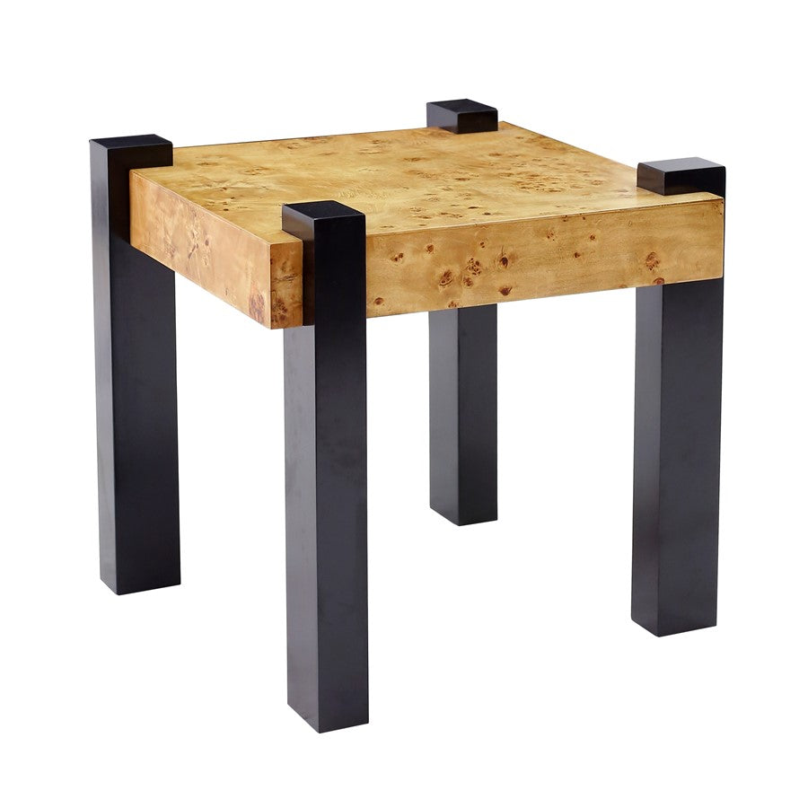 Atlas Lighting Bromo Accent Table, Natural Burl