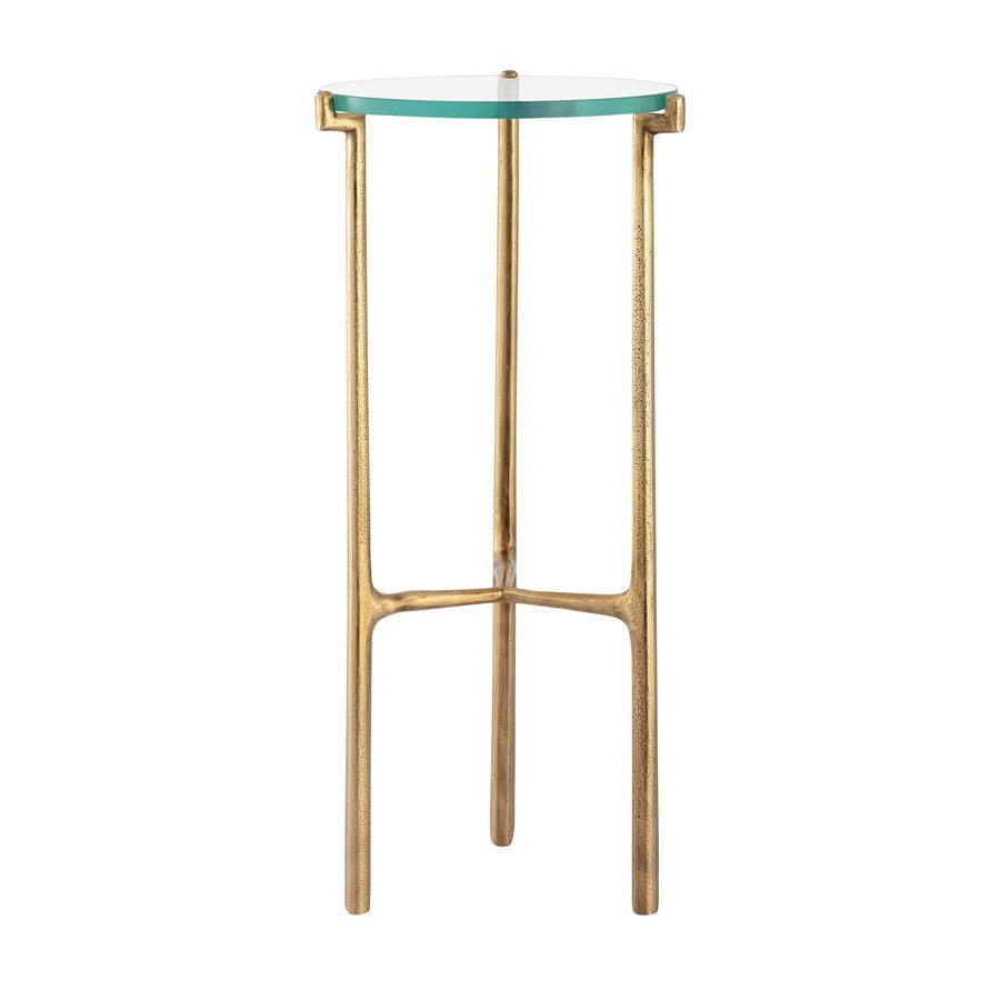 Atlas Lighting Bump Out Accent Table, Aged Brass Aged Brass