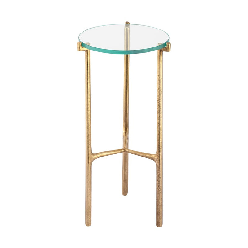 Atlas Lighting Bump Out Accent Table, Aged Brass Aged Brass