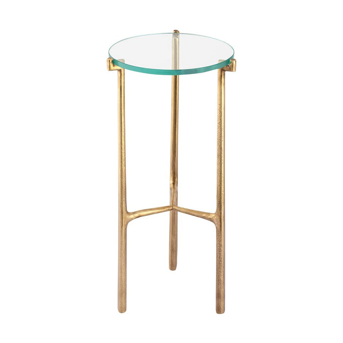 Atlas Lighting Bump Out Accent Table, Aged Brass Aged Brass