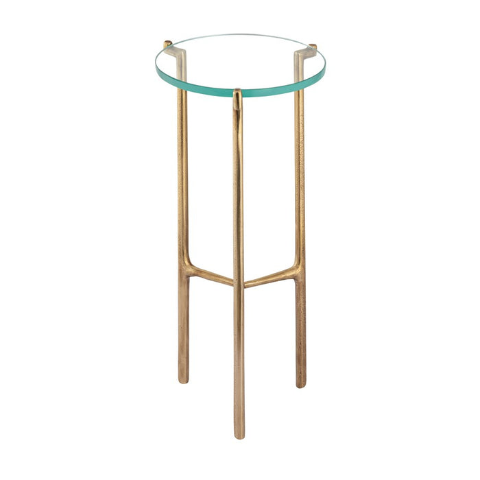 Atlas Lighting Bump Out Accent Table, Aged Brass Aged Brass