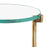 Atlas Lighting Bump Out Accent Table, Aged Brass Aged Brass