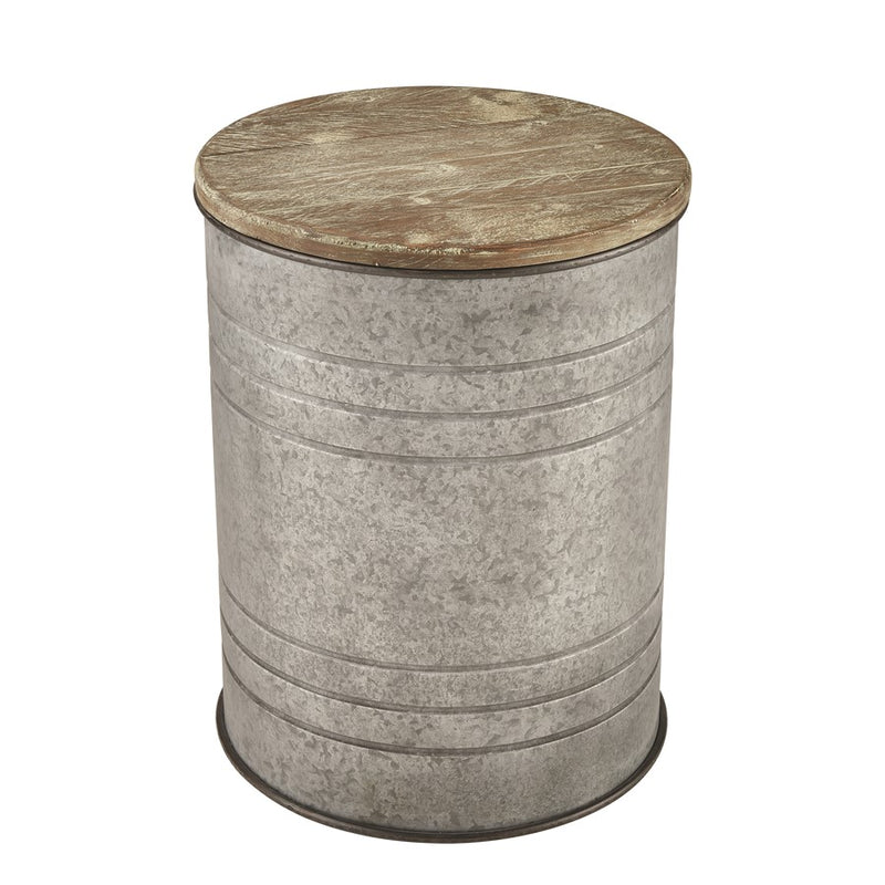 Atlas Lighting Cannes Accent Table, Galvanized