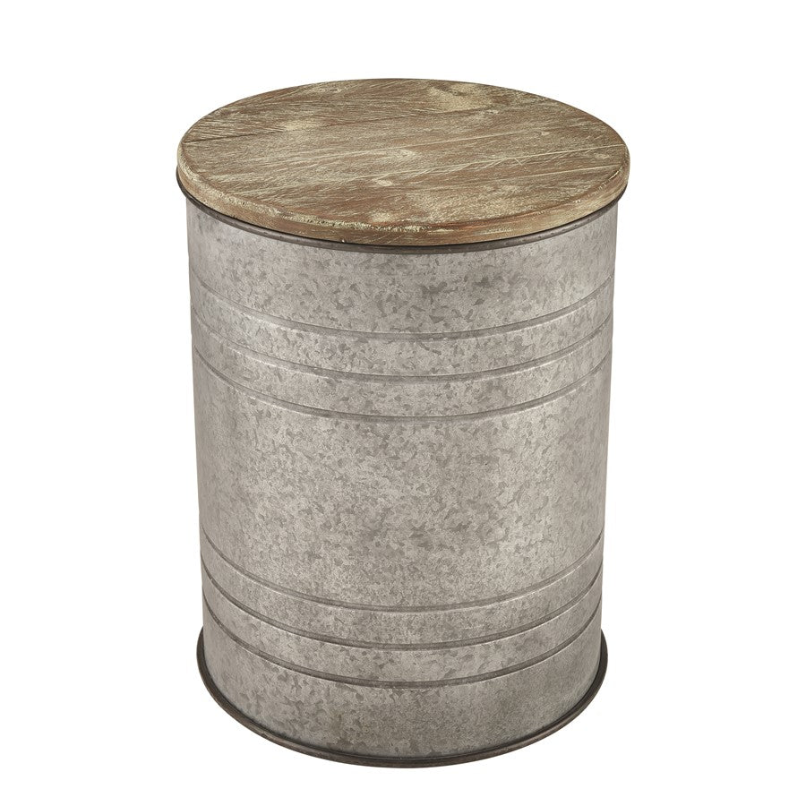 Atlas Lighting Cannes Accent Table, Galvanized