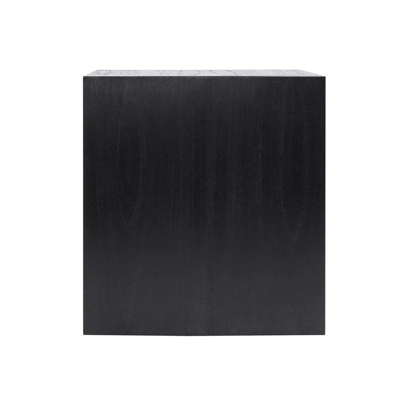 Atlas Lighting Checkmate 22in Accent Table | Modern Black Wood with Drawers | Living Room & Bedroom Side Table | 22 x 20 x 24 in | Model TA11040-02
