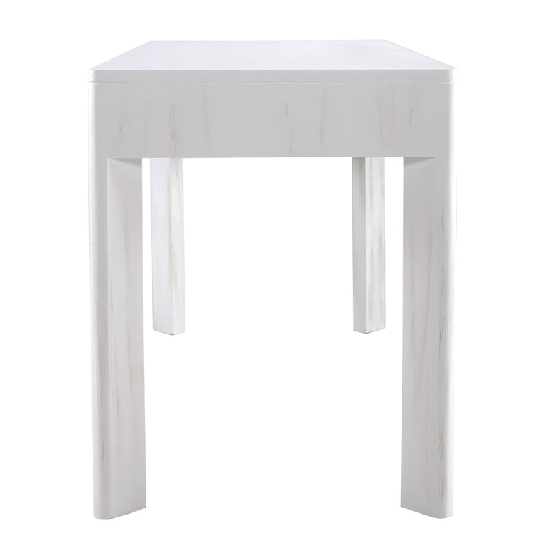 Atlas Lighting Checkmate 56in Console Table | Traditional White Wood and Nickel Metal | Hallway & Living Room Storage | Model TA11042-01