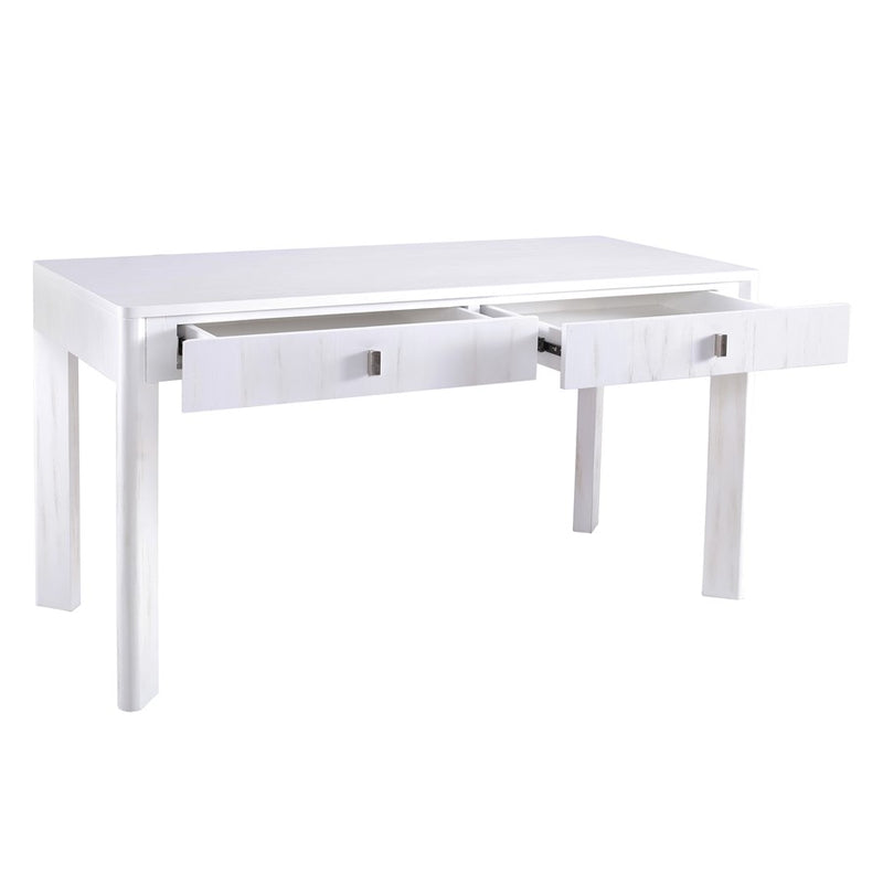 Atlas Lighting Checkmate 56in Console Table | Traditional White Wood and Nickel Metal | Hallway & Living Room Storage | Model TA11042-01
