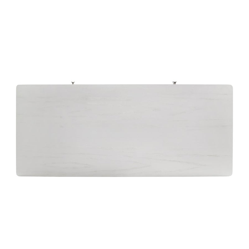 Atlas Lighting Checkmate 56in Console Table | Traditional White Wood and Nickel Metal | Hallway & Living Room Storage | Model TA11042-01