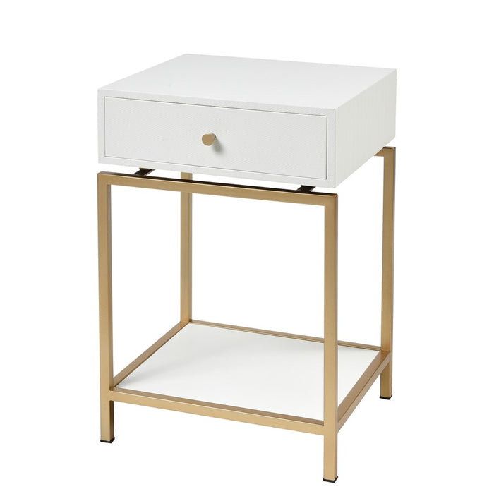 Atlas Lighting Clancy Accent Table, White