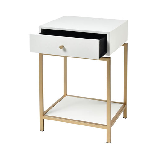 Atlas Lighting Clancy Accent Table, White