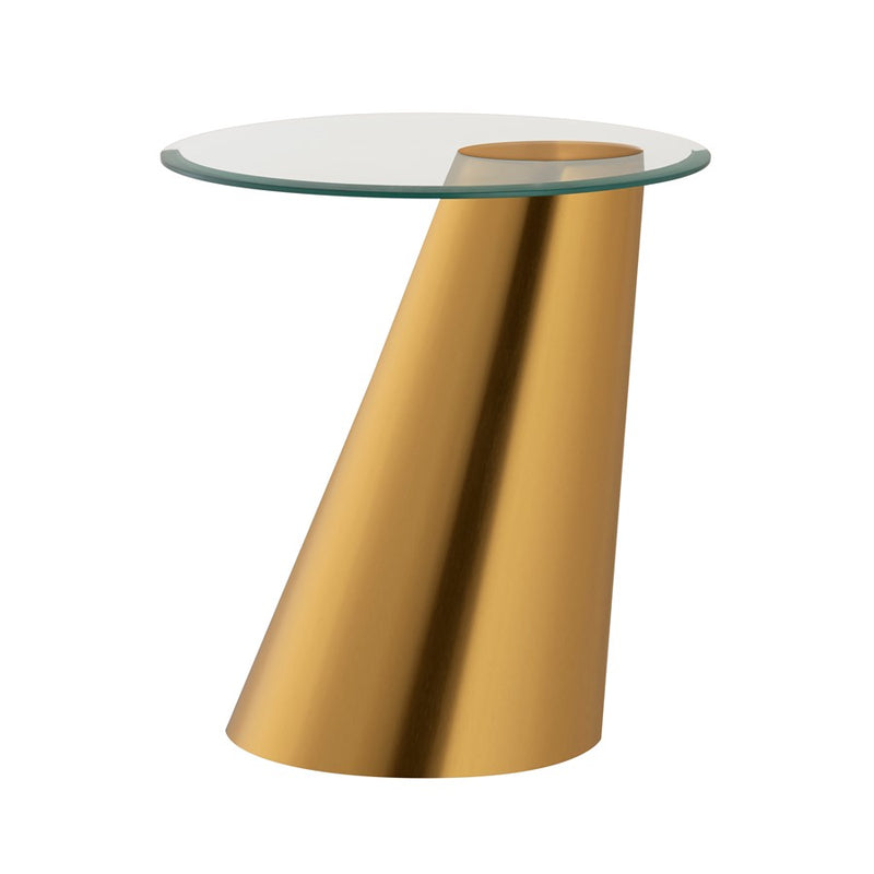 Atlas Lighting Cone Accent Table, Brass