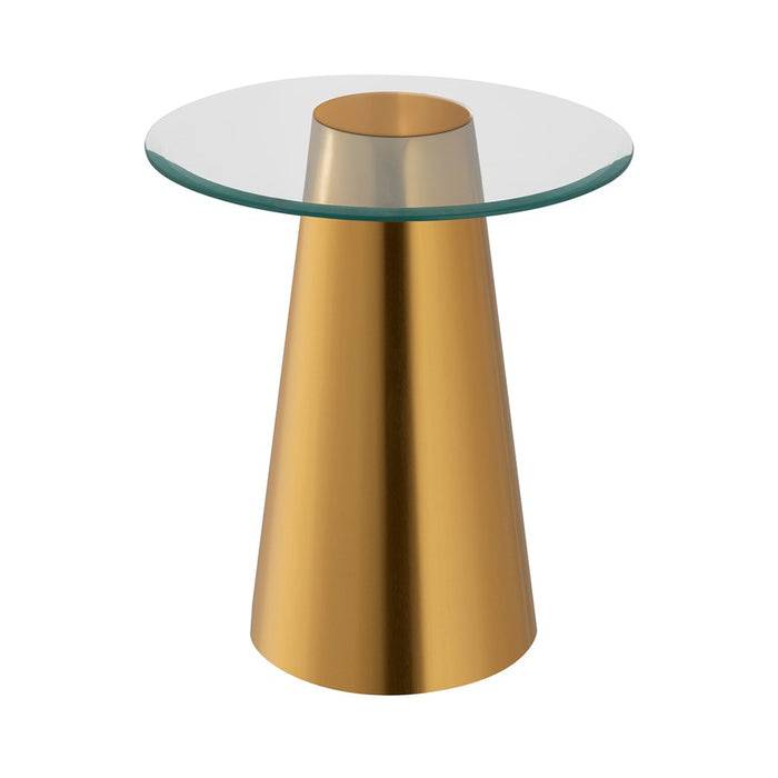 Atlas Lighting Cone Accent Table, Brass