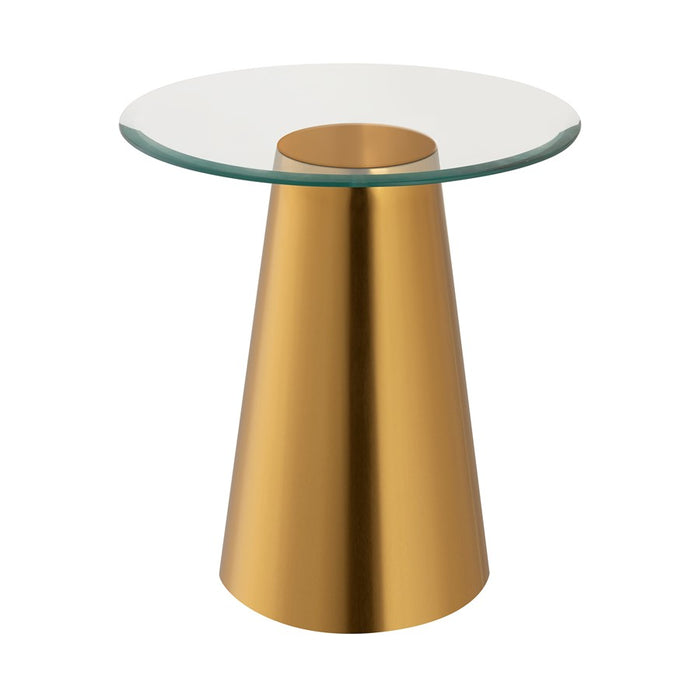 Atlas Lighting Cone Accent Table, Brass
