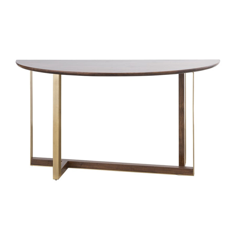 Atlas Lighting Crafton 56in Console Table | Transitional Mahogany Wood and Satin Brass Metal | Entryway & Living Room | Model TA11056-01