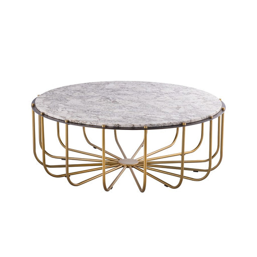 Atlas Lighting Demille Coffee Table, Satin Brass