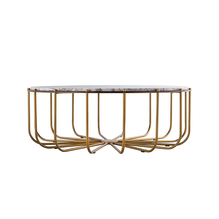 Atlas Lighting Demille Coffee Table, Satin Brass
