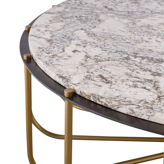 Atlas Lighting Demille Coffee Table, Satin Brass