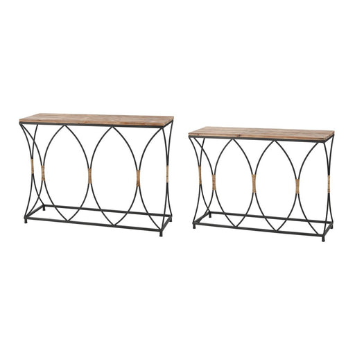 Atlas Lighting Fisher Island Console Table, Set of 2, Natural