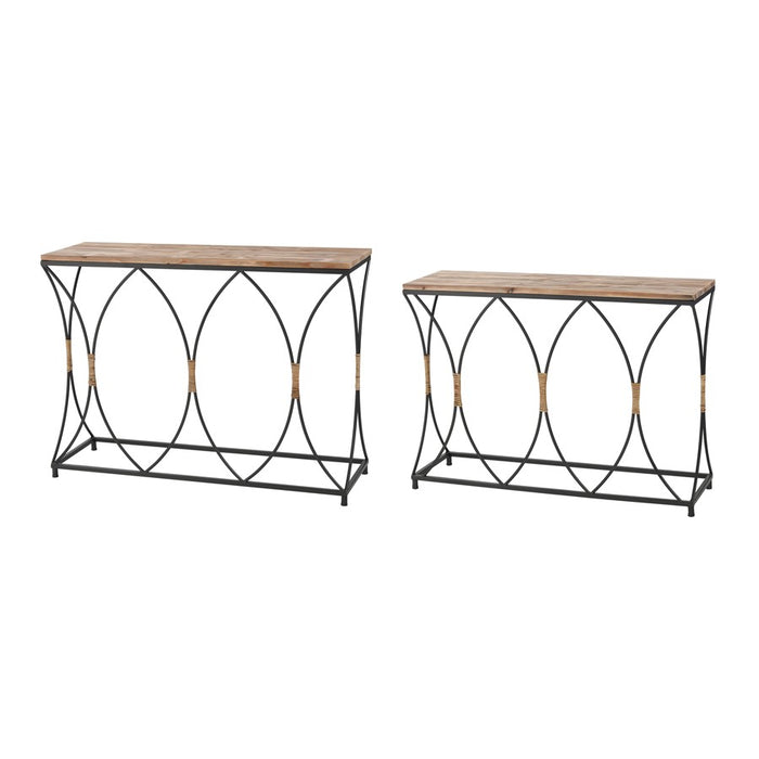 Atlas Lighting Fisher Island Console Table, Set of 2, Natural