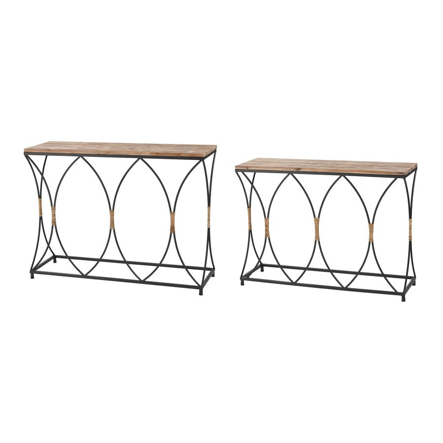Atlas Lighting Fisher Island Console Table, Set of 2, Natural