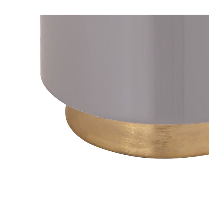 Atlas Lighting Genesis Accent Table, Gray Enamel